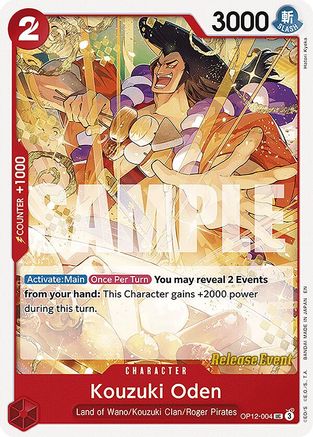 Kouzuki Oden (OP12-004) - Legacy of the Master Release Event Cards - Card Brawlers