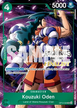 Kouzuki Oden (Regionals Finalist Card Set 26-27 Vol.2) (OP14-026) - One Piece Promotion Cards Foil - Card Brawlers