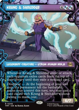 Krang & Shredder (Showcase) (TMT-245) - Teenage Mutant Ninja Turtles - Card Brawlers