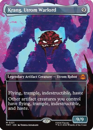 Krang, Utrom Warlord (Borderless) (TMT-221) - Teenage Mutant Ninja Turtles Foil - Card Brawlers