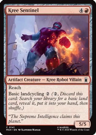 Kree Sentinel (MSH-141) - Marvel Super Heroes Foil - Card Brawlers