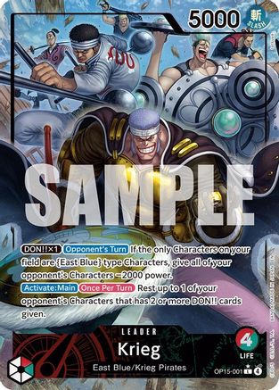 Krieg (OP15-001) (Alternate Art) (OP15-001) - Adventure on Kami's Island Foil - Card Brawlers