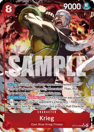 Krieg (OP15-008) (Alternate Art) (OP15-008) - Adventure on Kami's Island Foil - Card Brawlers