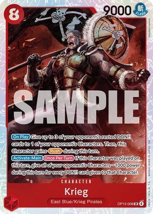 Krieg (OP15-008) (OP15-008) - Adventure on Kami's Island Foil - Card Brawlers