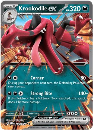 Krookodile ex (055/null) - Holofoil [ME04 Chaos Rising] - Card Brawlers