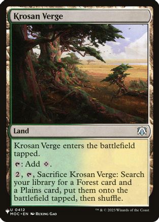 Krosan Verge (MOC) (LIST-412) - The List Reprints - Card Brawlers