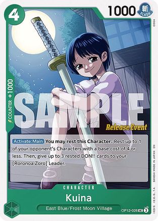 Kuina (OP12-026) - Legacy of the Master Release Event Cards - Card Brawlers