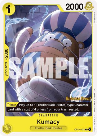 Kumacy (OP14-102) - The Azure Sea's Seven Release Event Cards - Card Brawlers