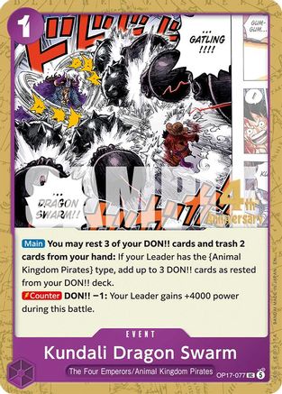 Kundali Dragon Swarm (OP17-077) - The World's Strongest Warriors Release Event Cards - Card Brawlers