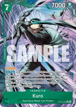 Kuro (Alternate Art) (OP15-025) - Adventure on Kami's Island Foil - Card Brawlers