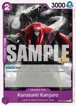 Kurozumi Kanjuro (OP17-067) - The World's Strongest Warriors Release Event Cards - Card Brawlers