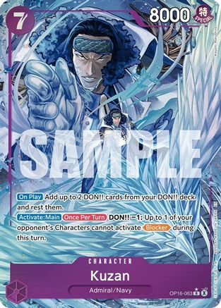Kuzan (Alternate Art) (OP16-063) - The Time of Battle Foil - Card Brawlers