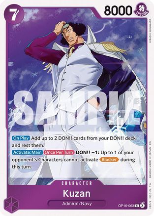 Kuzan (OP16-063) - The Time of Battle Foil - Card Brawlers