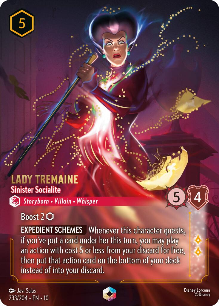 Lady Tremaine - Sinister Socialite (Enchanted) (233/204) [Whispers in the Well] - Card Brawlers