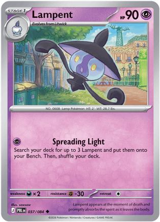 Lampent (037/null) - Reverse Holofoil [ME05 Pitch Black] - Card Brawlers