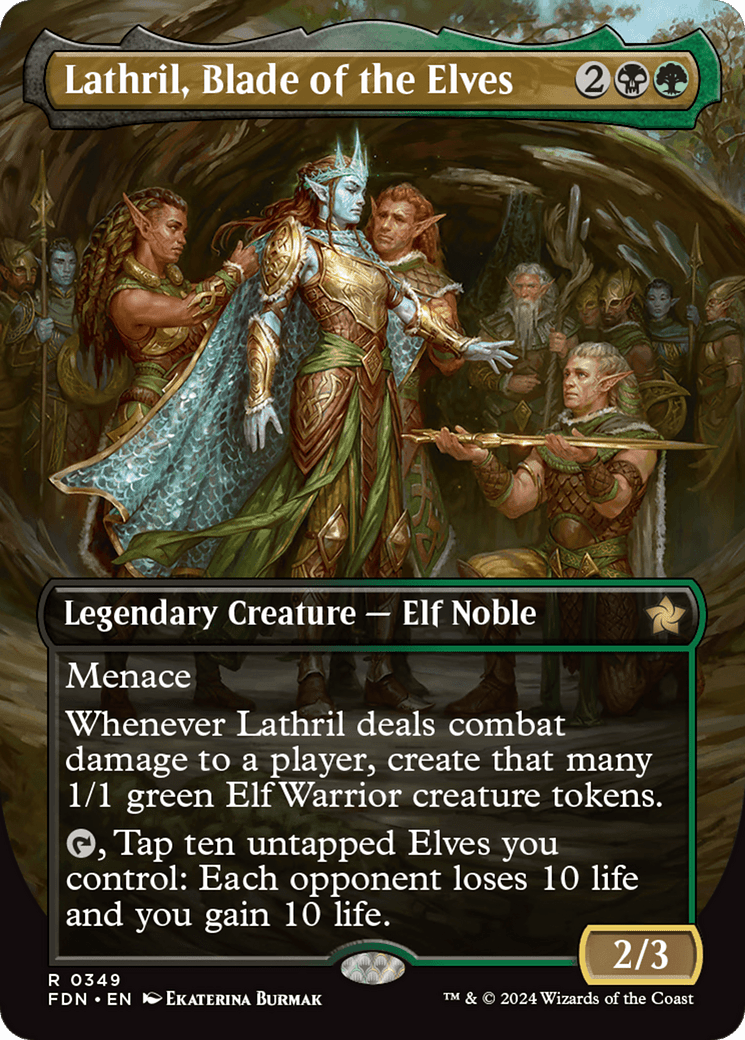 Lathril, Blade of the Elves (Borderless) [Foundations] - Card Brawlers