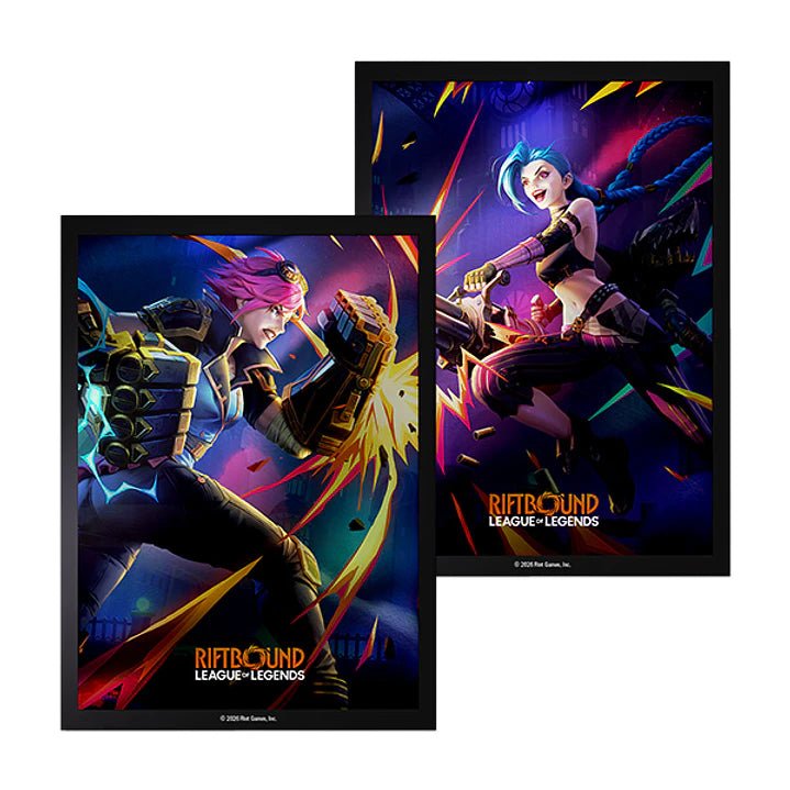 League of Legends: Riftbound TCG - Vendetta - 100ct Art Sleeves - VI vs Jinx - Card Brawlers