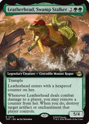 Leatherhead, Swamp Stalker (Extended Art) (TMT-272) - Teenage Mutant Ninja Turtles Foil - Card Brawlers