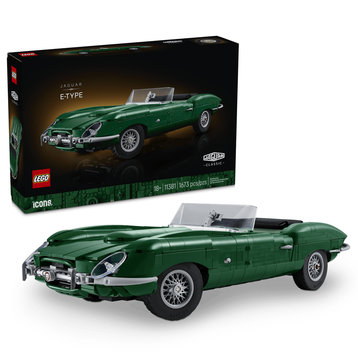 LEGO - Icons - Jaguar E-Type - Building Kit - 11381 - Card Brawlers