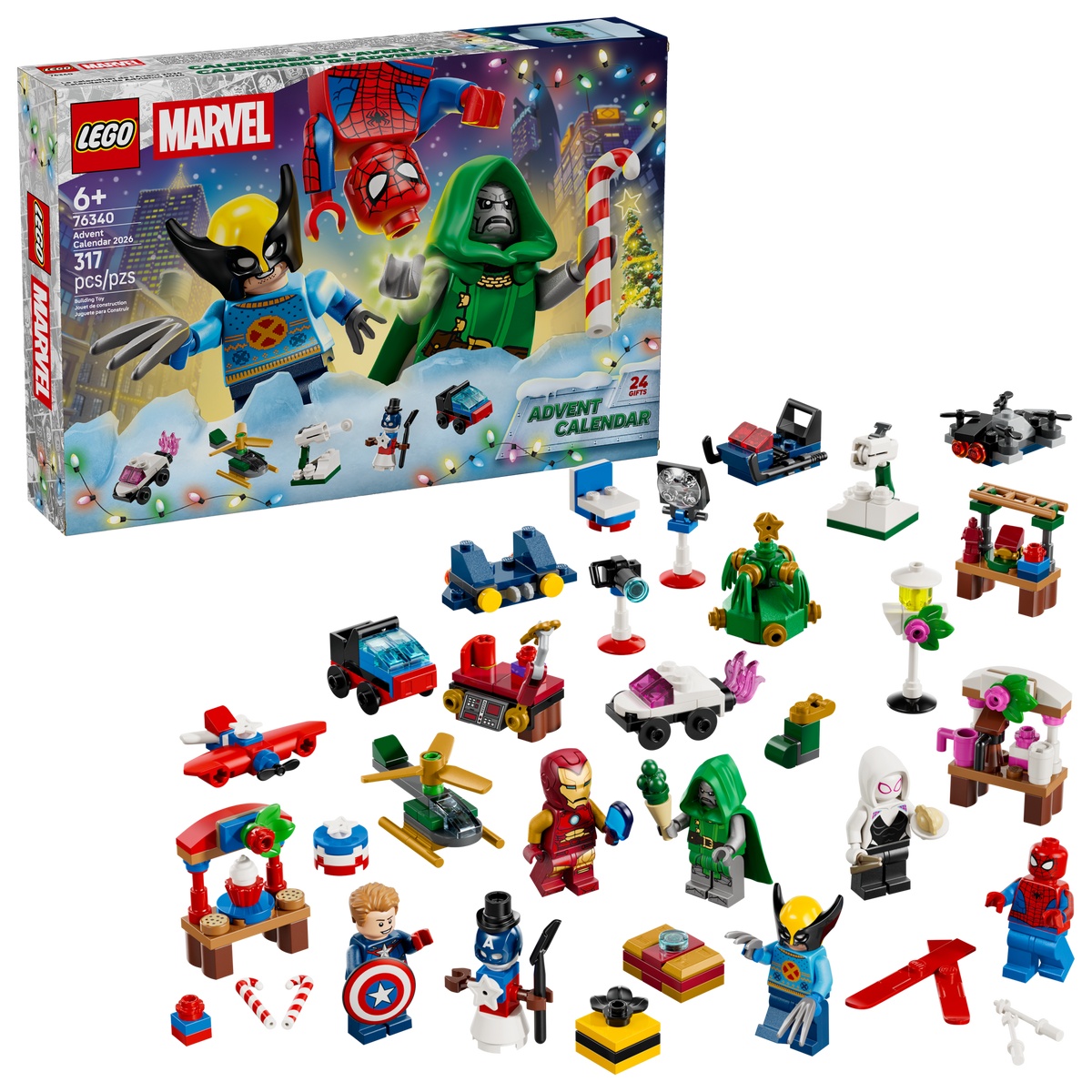 LEGO - Marvel Advent Calendar 2026 - Building Kit - 76340 - Card Brawlers