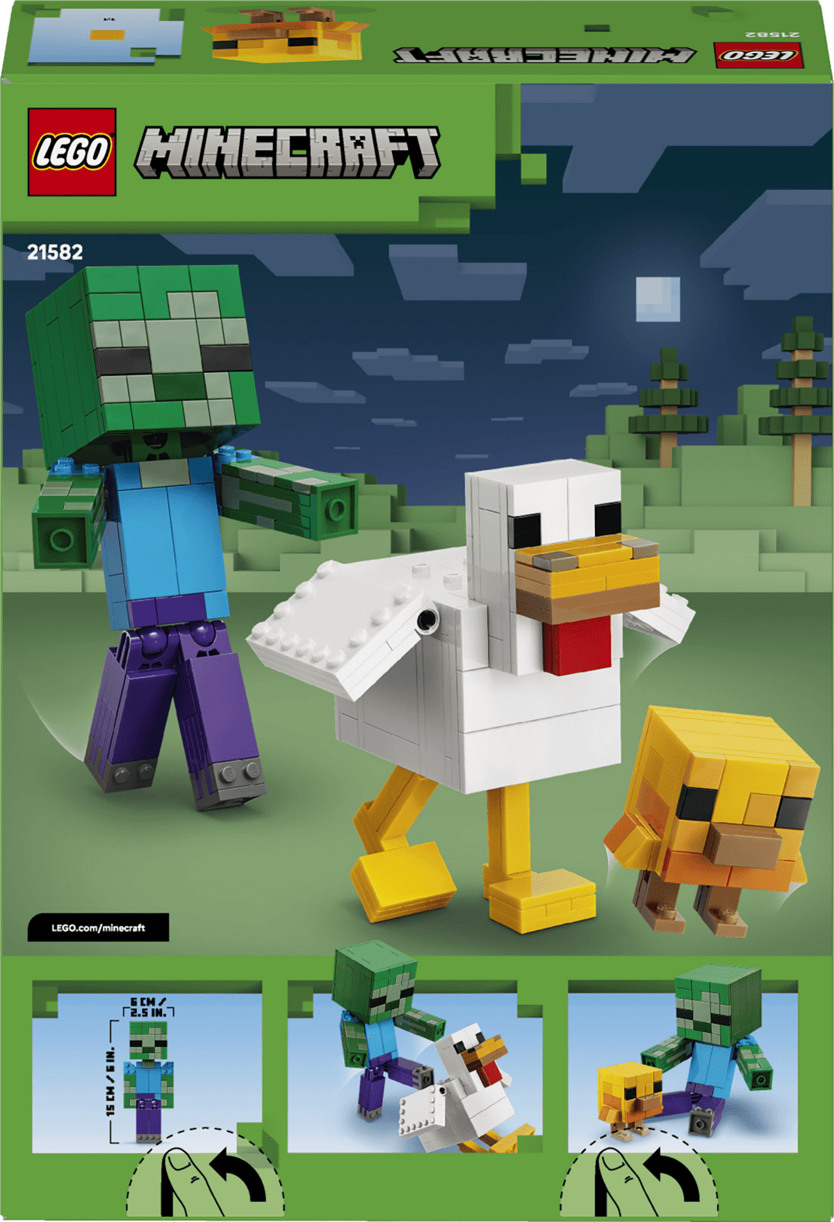 LEGO - Minecraft - Chicken Jockey - Building Kit - 21582 - Card Brawlers