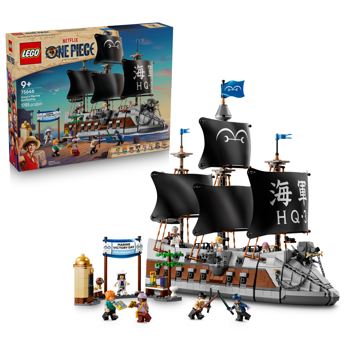 LEGO - One Piece - Garp’s Marine Battleship - Building Kit - 75646 - Card Brawlers