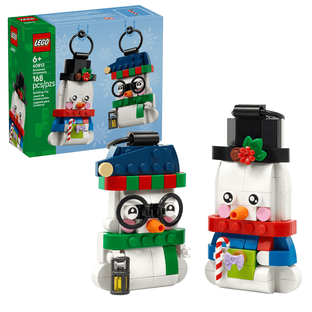 LEGO - Snowman Ornaments Christmas Decor - Building Kit - 40812 - Card Brawlers