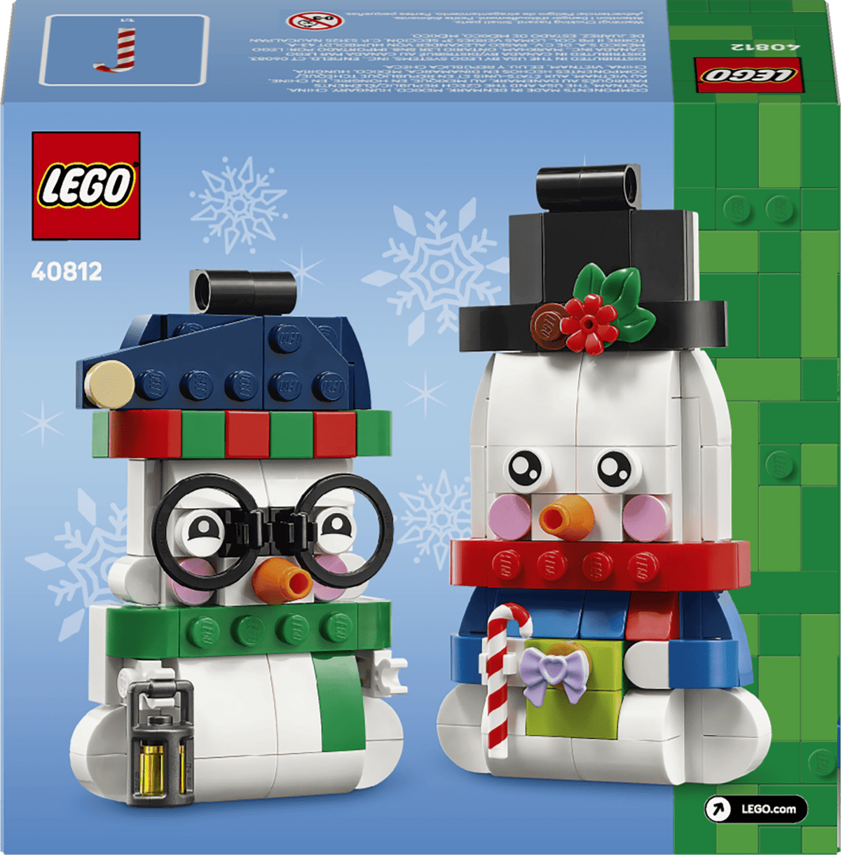 LEGO - Snowman Ornaments Christmas Decor - Building Kit - 40812 - Card Brawlers