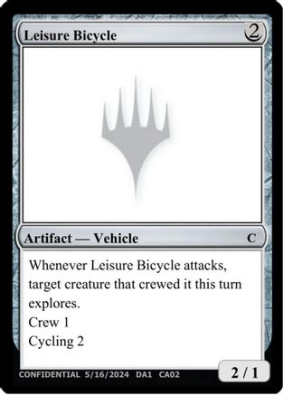 Leisure Bicycle (UNK-) - Un-Known Event Playtest Cards - Card Brawlers