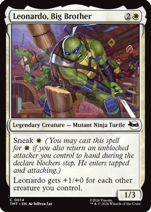 Leonardo, Big Brother (TMT-014) - Teenage Mutant Ninja Turtles - Card Brawlers