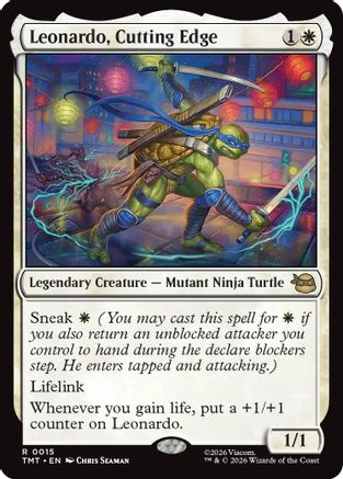 Leonardo, Cutting Edge (TMT-015) - Teenage Mutant Ninja Turtles - Card Brawlers