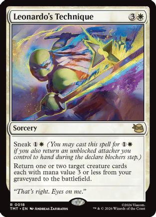 Leonardo's Technique (TMT-018) - Teenage Mutant Ninja Turtles Foil - Card Brawlers