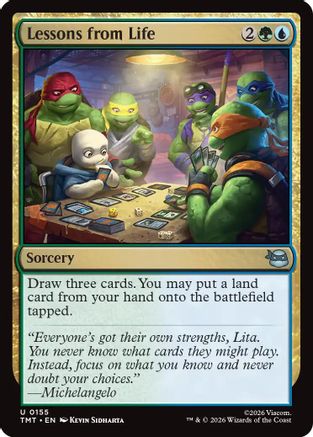 Lessons from Life (TMT-155) - Teenage Mutant Ninja Turtles Foil - Card Brawlers