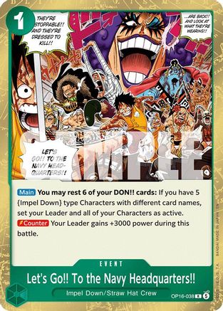 Let's Go!! To the Navy Headquarters.. (OP16-038) - The Time of Battle Foil - Card Brawlers
