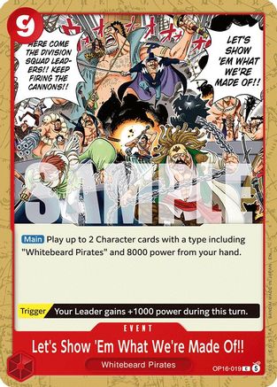 Let's Show 'Em What We're Made Of!! (OP16-019) - The Time of Battle - Card Brawlers