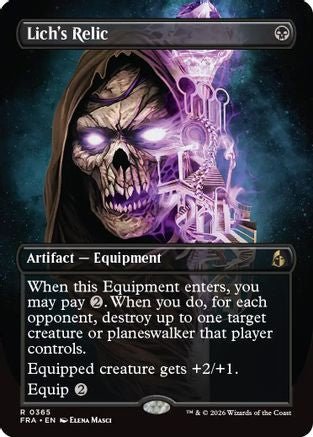 Lich's Relic (Borderless) (FRA-365) - Reality Fracture Foil - Card Brawlers