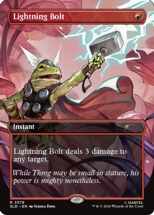 Lightning Bolt (2579) (SLD-2579) - Secret Lair Drop Series Foil - Card Brawlers
