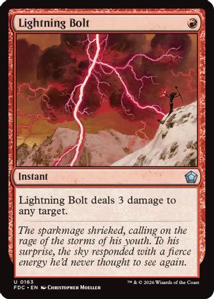 Lightning Bolt (FDC-163) - Commander: Foundations - Card Brawlers