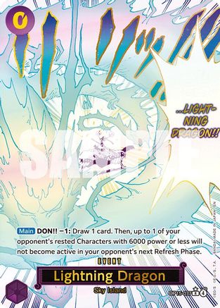 Lightning Dragon (Alternate Art) (OP15-077) - Adventure on Kami's Island Foil - Card Brawlers