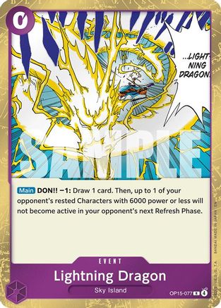 Lightning Dragon (OP15-077) - Adventure on Kami's Island Foil - Card Brawlers