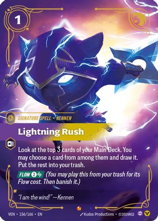 Lightning Rush (156/166) - Vendetta Foil - Card Brawlers