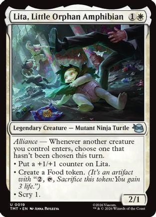 Lita, Little Orphan Amphibian (TMT-019) - Teenage Mutant Ninja Turtles Foil - Card Brawlers