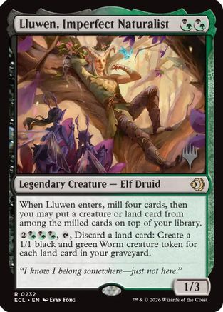 Lluwen, Imperfect Naturalist (PPECL-232) - Promo Pack: Lorwyn Eclipsed Foil - Card Brawlers