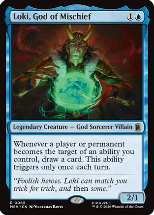 Loki, God of Mischief (MSH-065) - Marvel Super Heroes Foil - Card Brawlers