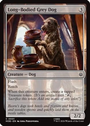 Long-Bodied Grey Dog (HOB-001) - The Hobbit - Card Brawlers