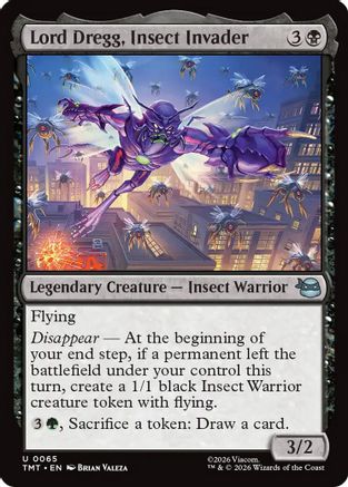 Lord Dregg, Insect Invader (TMT-065) - Teenage Mutant Ninja Turtles Foil - Card Brawlers