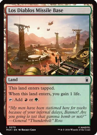 Los Diablos Missile Base (MSH-270) - Marvel Super Heroes Foil - Card Brawlers