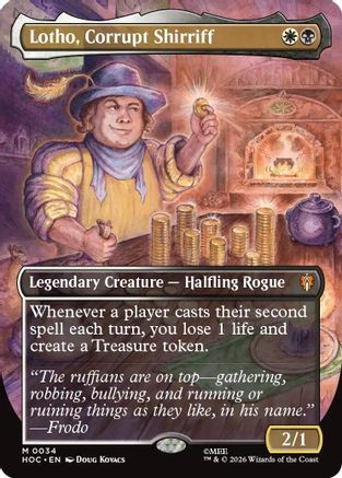 Lotho, Corrupt Shirriff (Borderless) (HOC-034) - The Hobbit: Eternal-Legal - Card Brawlers