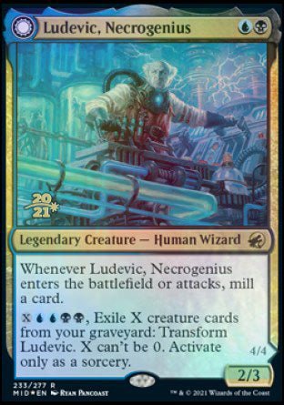 Ludevic, Necrogenius // Olag, Ludevic's Hubris [Innistrad: Midnight Hunt Prerelease Promos] - Card Brawlers