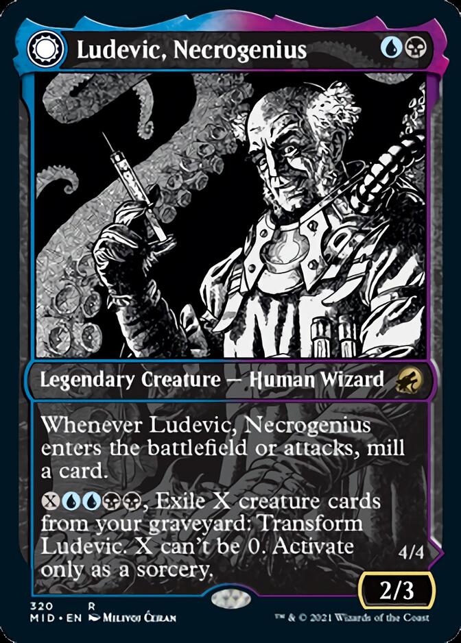 Ludevic, Necrogenius // Olag, Ludevic's Hubris (Showcase Eternal Night) [Innistrad: Midnight Hunt] - Card Brawlers